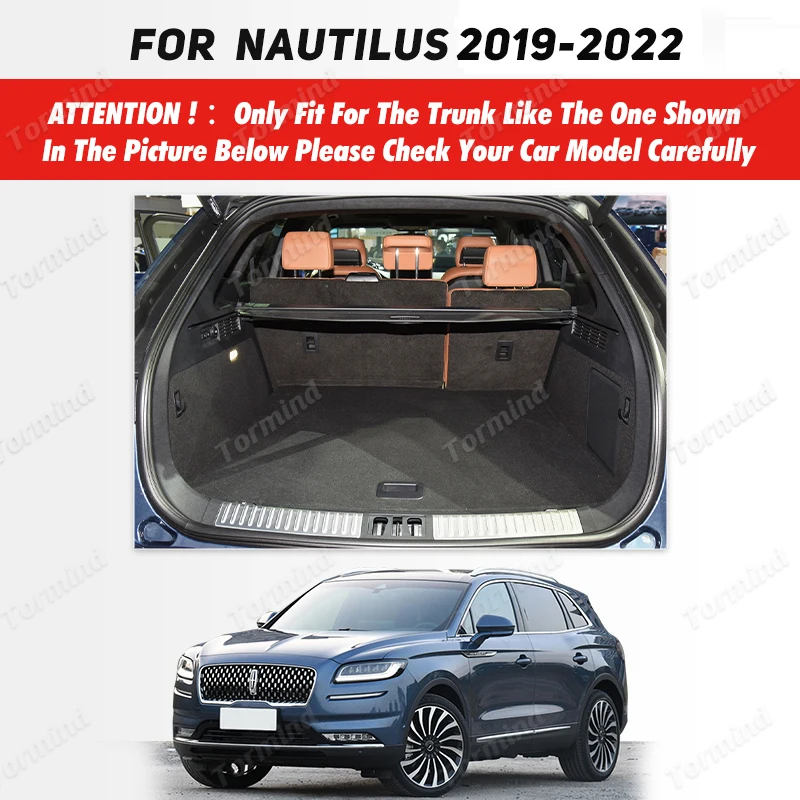 Tormind Cargo Mat For Lincoln Nautilus 2019-2022 21 20 19 3D Car Trunk Mat Carpet Waterproof All Weather Protection Accessories