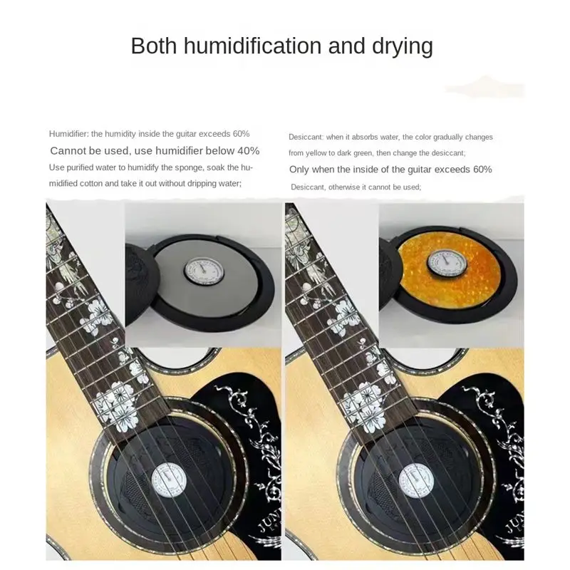 

*Разное увлажнитель звукового отверстия для акустической гитары, регулятор влажности для гитары, осушитель для гитары, черный