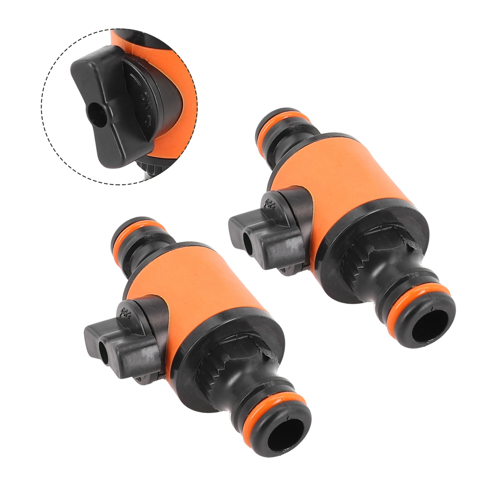 

2pcs Hose Connector Pipe Tap Shut Off Valve Fitting Connector Garden Quick Coupler Drip Watering Irrigation Devices Garden Tool