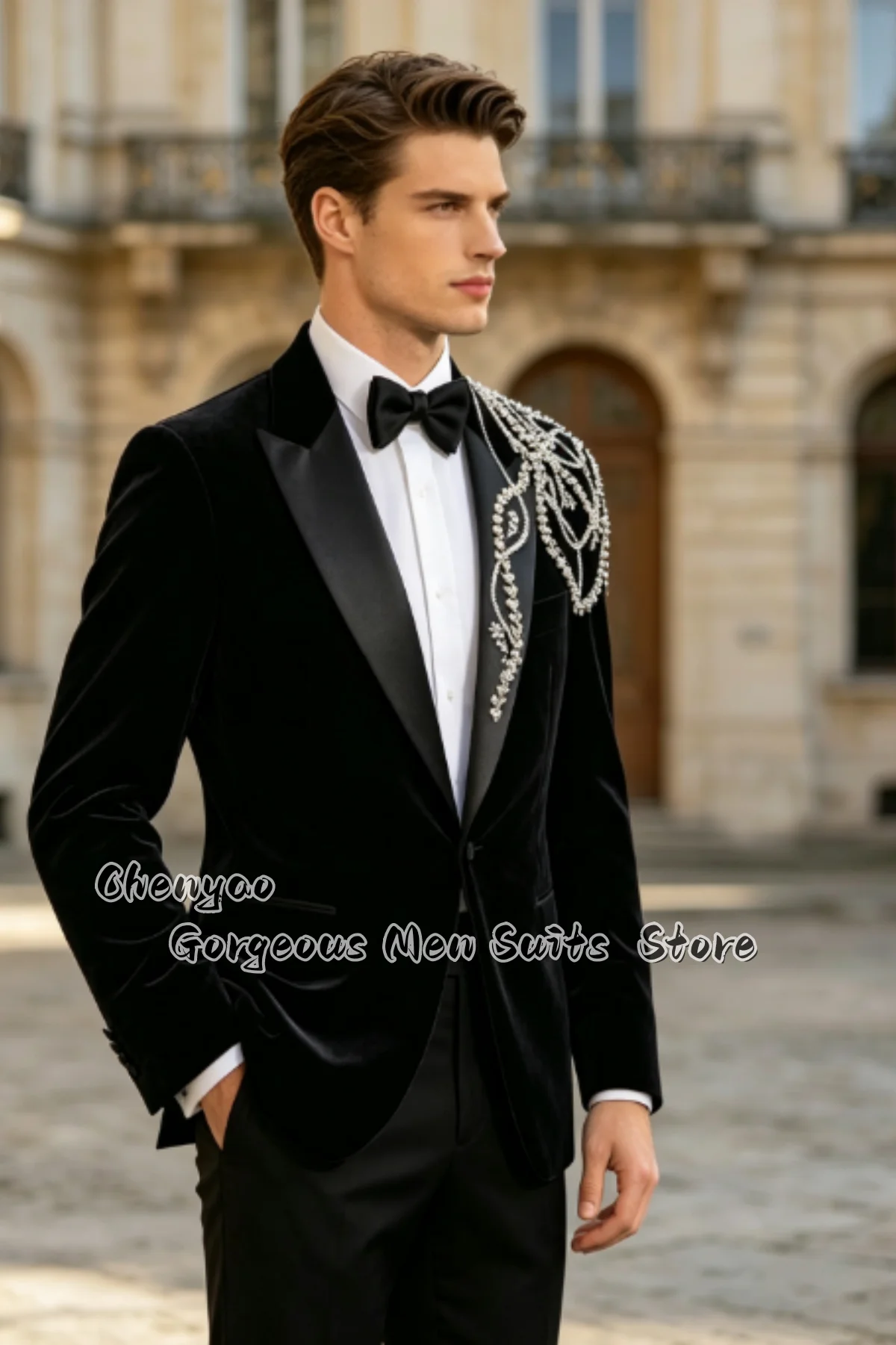 Jas Pria Beludru Modis untuk P - Mens Fashion Blazer ulasan dan harga