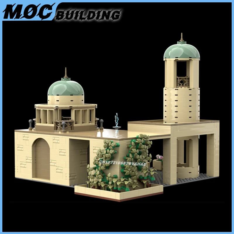 MOC اللبنات سلسلة أفلام الفضاء Theed نمط منزل نموذج برج العمارة الجمعية اللعب الطوب لتقوم بها بنفسك هدايا عيد الميلاد الإبداعية