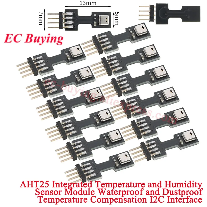 20Pcs/1pc AHT25 Integrated Temperature and Humidity Sensor Module Waterproof Dustproof Temperature Compensation I2C Interface