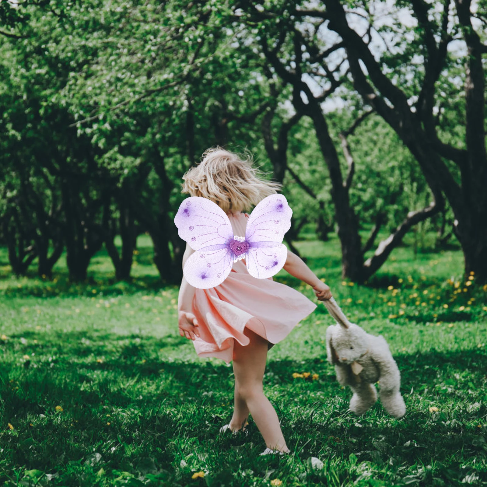 

1Set Fairy Butterfly Wings Headband Skirt Dress Cosplay Costume for Birthday Dress Up Dance Party Cosplay Costume