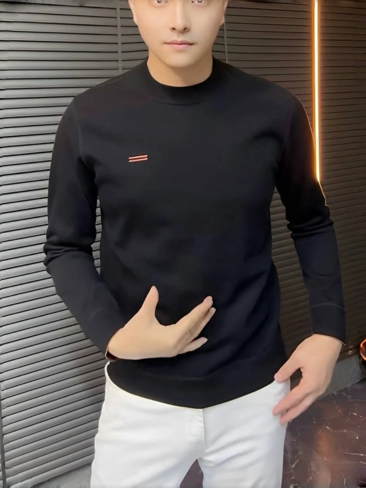 

Men's Knitted Sweater Fce Lined Thiened Comfortable Warm Casual Faion Slim Fit Winter New Sle round Ne Long Sve