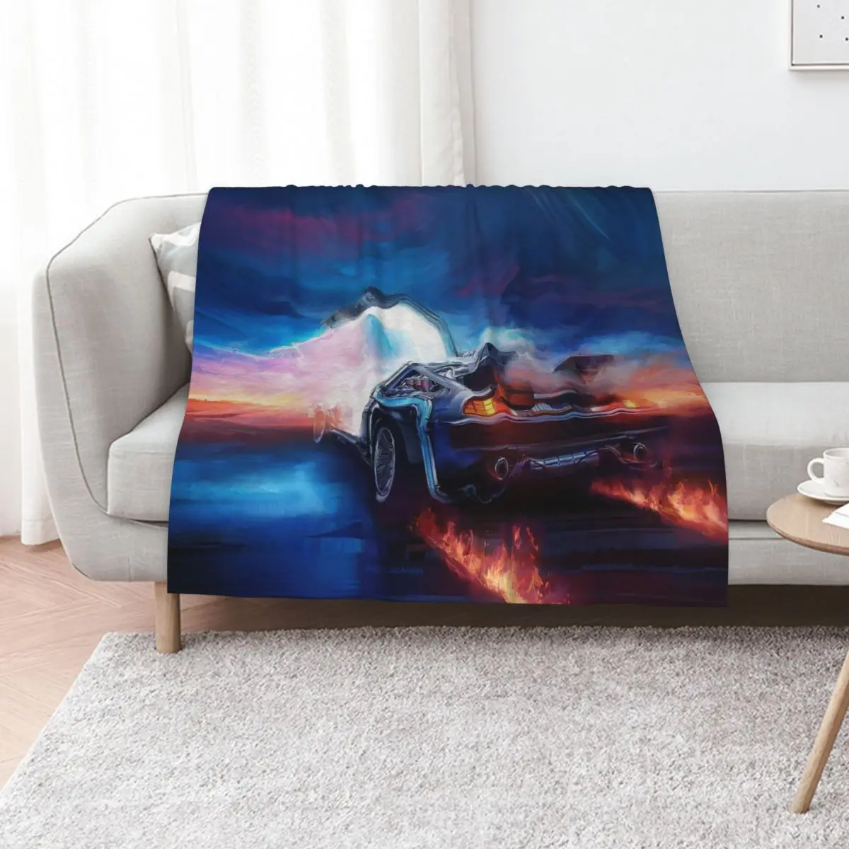 Плед "Назад в будущее" в стиле ДеЛореан