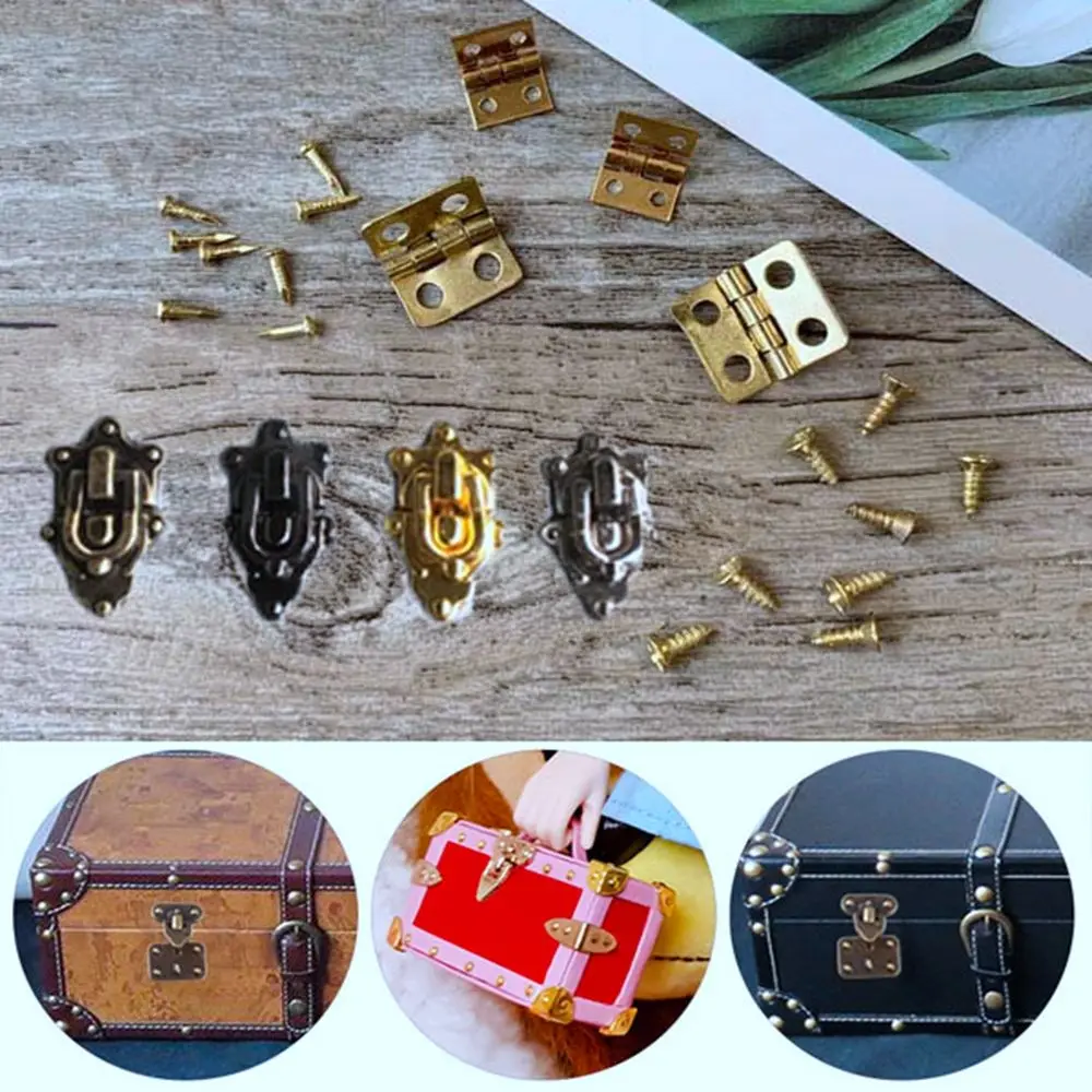 DIY Box Accessories Luggage Trunk Lock Doll Bags Parts Box Case Corner Suitcase Protector Dollhouse Metal Crafts