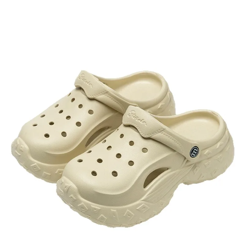 

Женская обувь из крокодиловой кожи, новые летние женские сандалии на платформе на толстой подошве, нескользящие женские тапочки Baotou