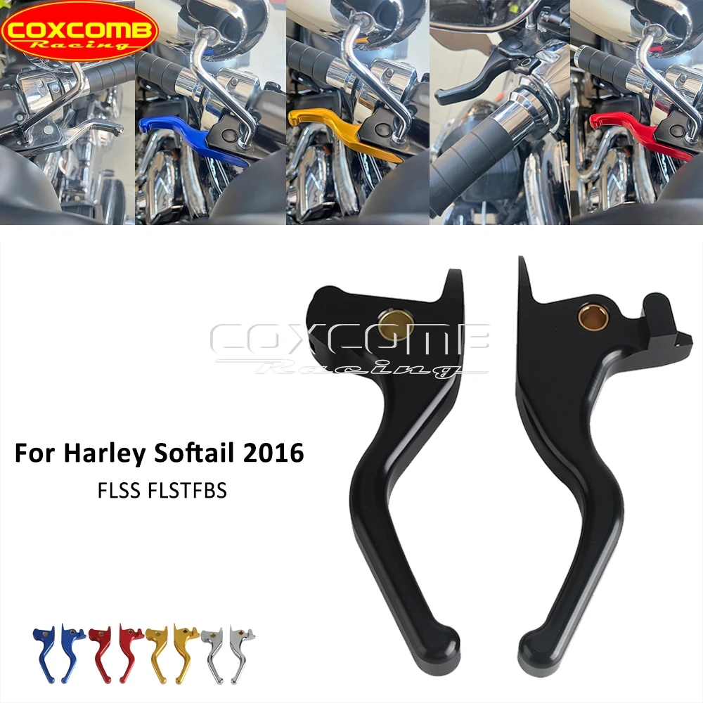 Motorcycle Hand Control Brake Lever Left&Right Brake Clutch Lever For Harley Softail Slim S FLSS Fat Boy S FLSTFBS 2016 Aluminum