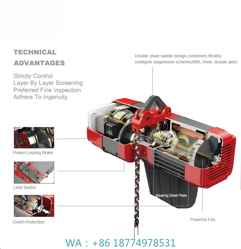 

Электрическая цепная таль 1 тонна 3 тонны с пультом дистанционного управления тележкой 3 T Kawasaki, промышленное оборудование по индивидуальному заказу, европейское