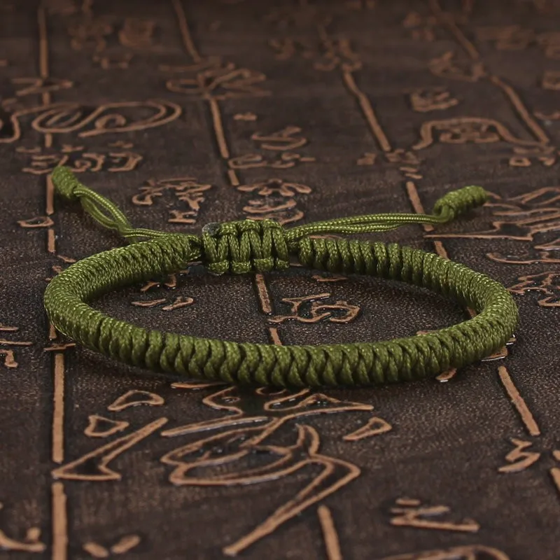 Tibetan Buddhist Bracelet Lucky Handmade Braided Adjustable King Kong Knot Red Thread Charm Bracelets for Women Men Couple Lover