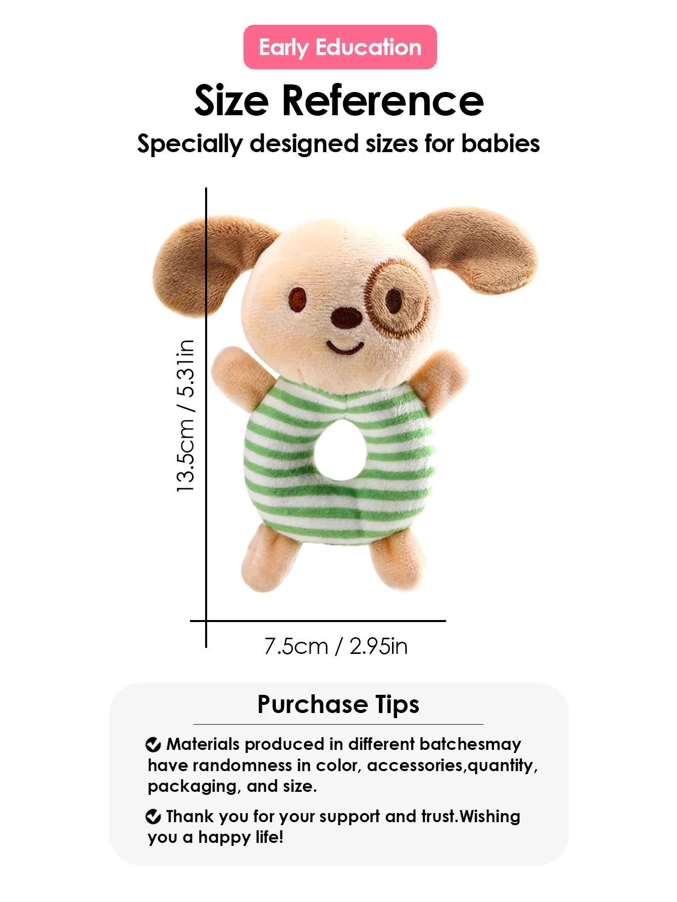1 pz giocattoli per bambini 6 12 mesi sonaglio infantile giocattoli animali peluche infantile anello a mano letto giocattoli per neonato bambino precoce giocattolo educativo