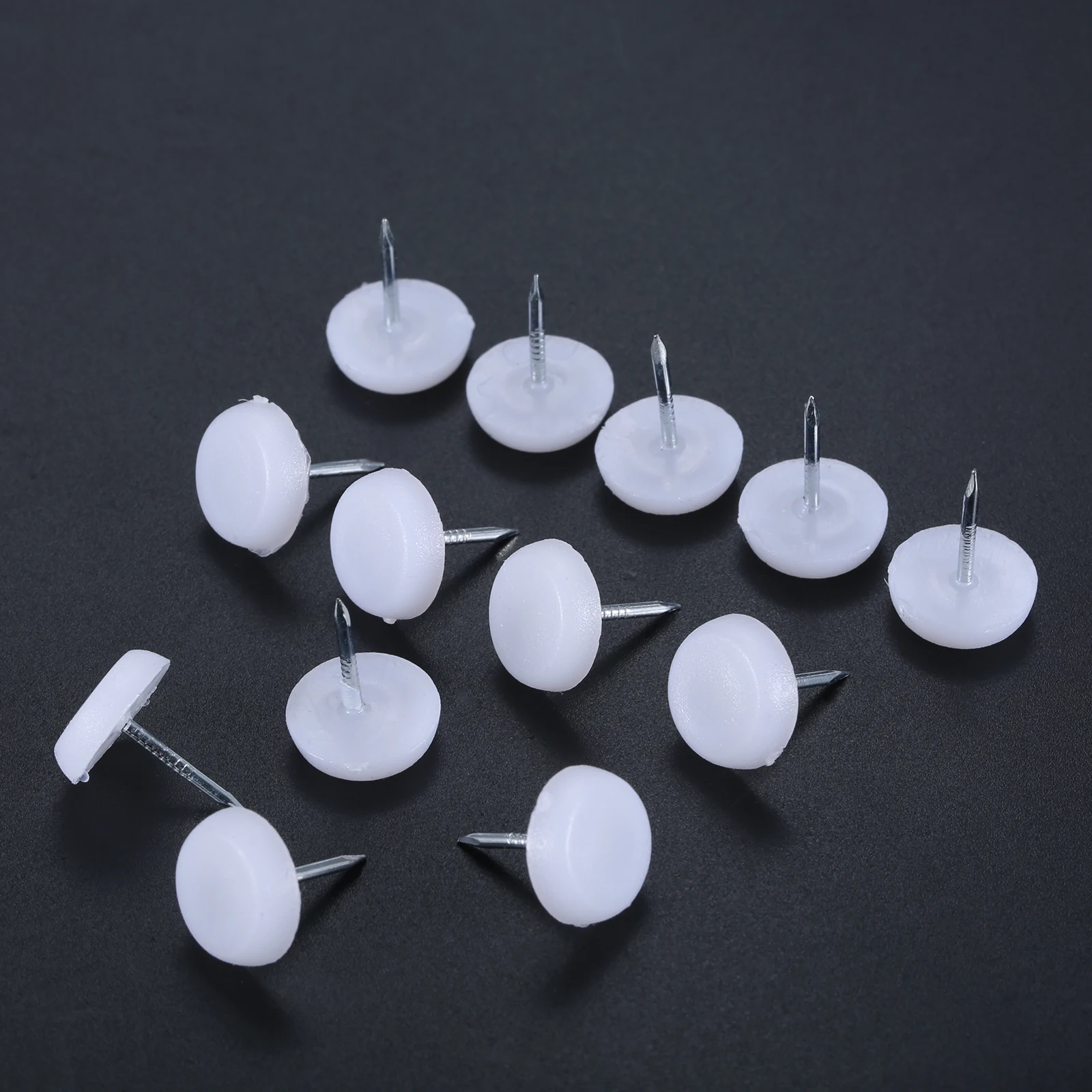 100Pc 14Mm Đồ Chân Nhựa Dán Móng Tay Ghế Bàn Chân Bảo Vệ Miếng Lót Trắng Chống Trơn Trượt Đồ Nội Thất Thảm Lau Chân chân Ghế Da