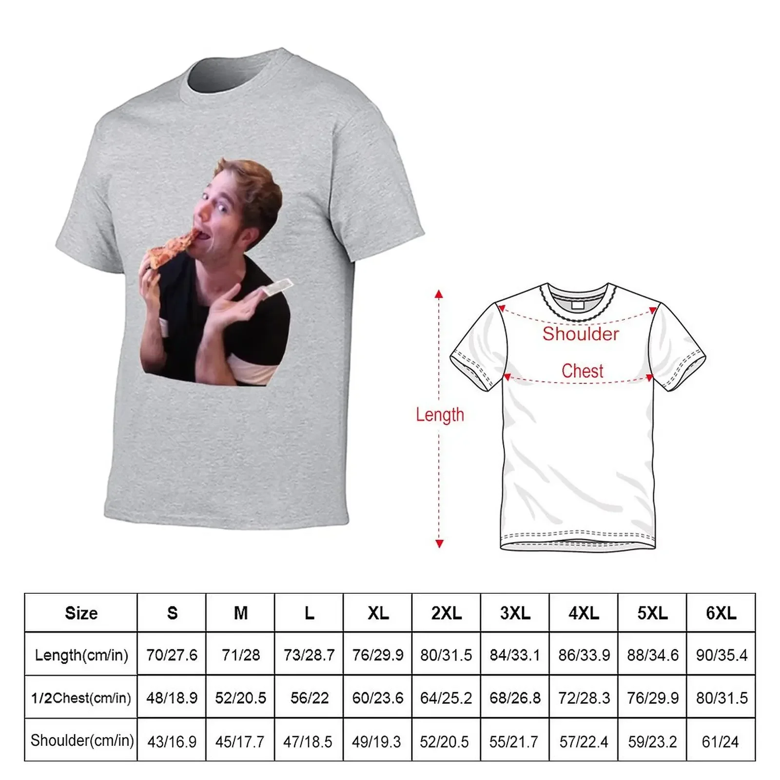 shane dawson pizza T-Shirt animal prinfor boys summer top tshirts for men