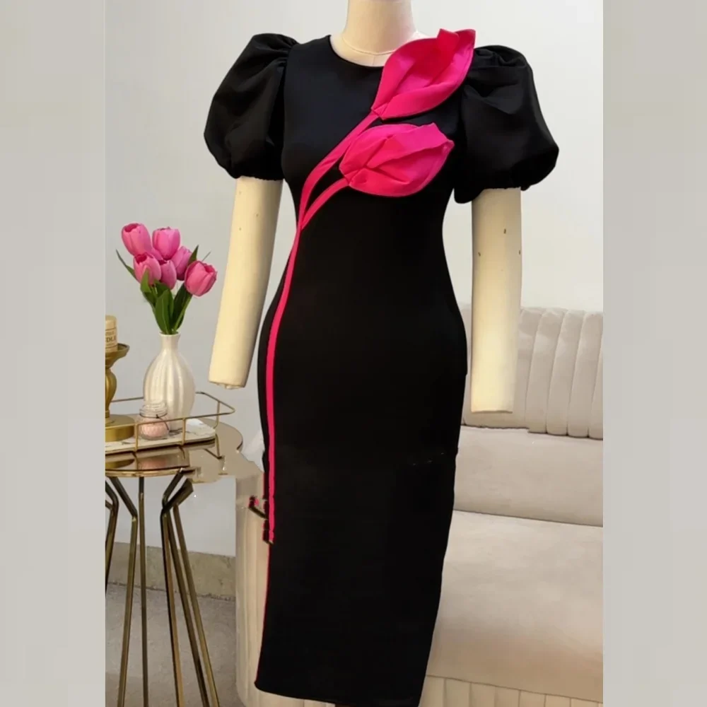 Customized Prom Gown Sparkle Exquisite High Quality Occasion Evening Jersey Pleat Ruched Sheath O-Neck Cocktail Party Dresses