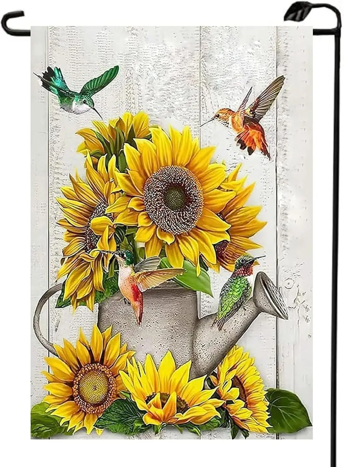 Summer Sunflower Hummingbird Garden Flag 12x18 Inch Double Sided Flag for Outside Seasonal Spring Farmhouse Outdoor Yard Dec zzo