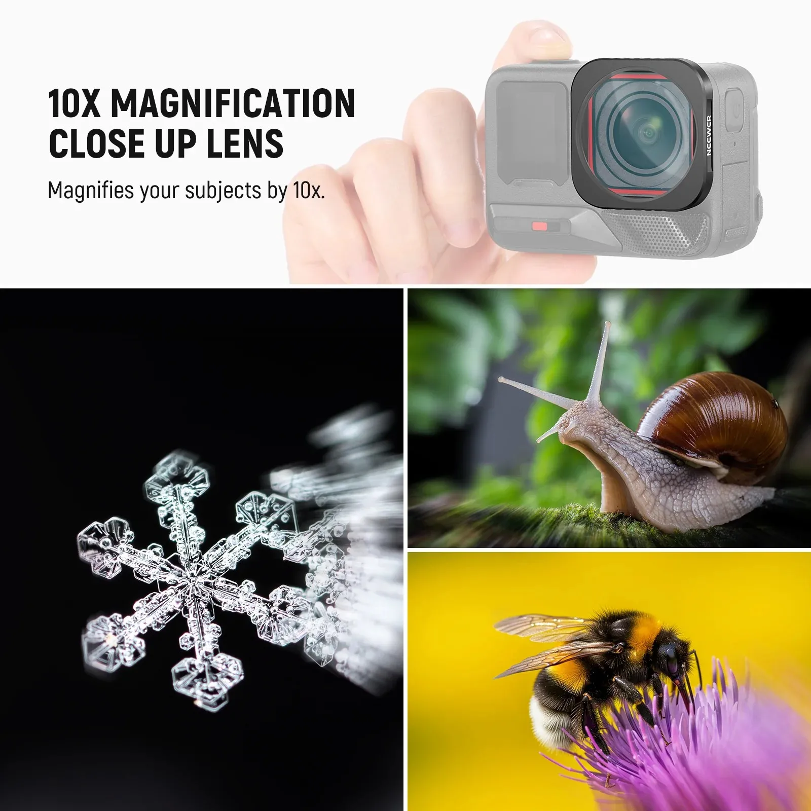 Obiektyw makro NEEWER FL-C40 10X do Insta360 Ace Pro/Ace Pro 2 — zdjęcie produktu 3