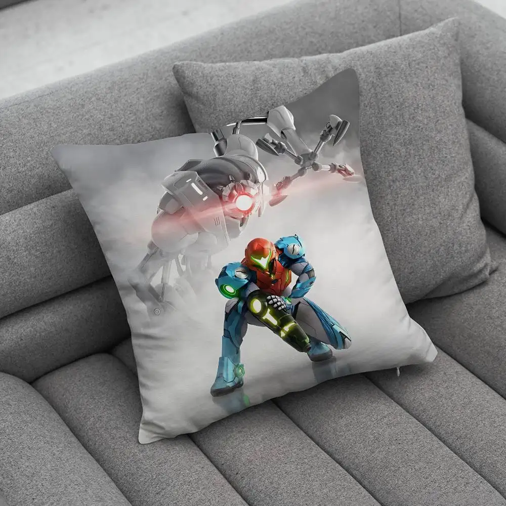 Zero Suit Samus Metroid Samus Pillow Case Pillowcase Home Sofa Cushions Car Cushions Pillowcover Office Pillowshell Pillow