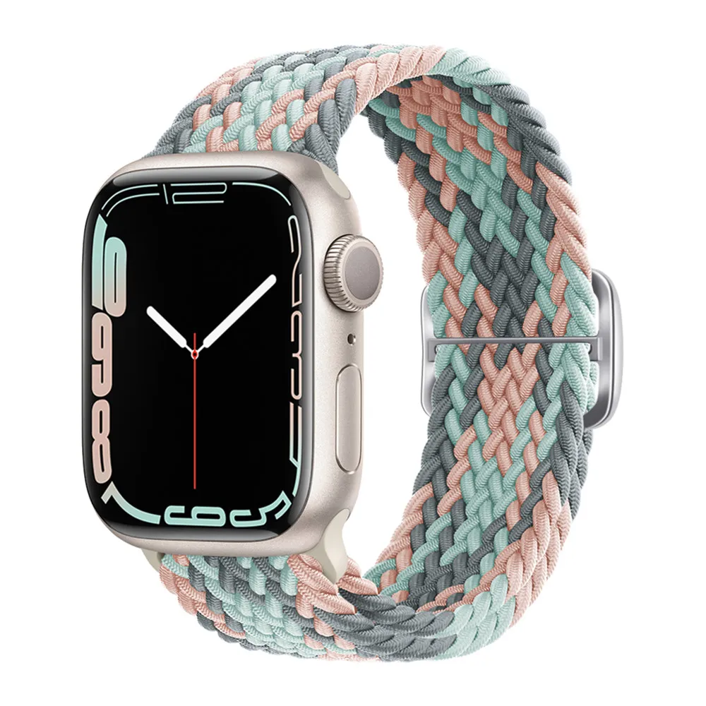 Bracelet en nylon tressé Solo Loop pour Apple Watch, Bracelet réglable, Bande, 9, 8, 7, 45mm, 41mm, Ultra, 49mm, iWatch 6, 5, 43, SE, 44mm, 40mm, 42mm