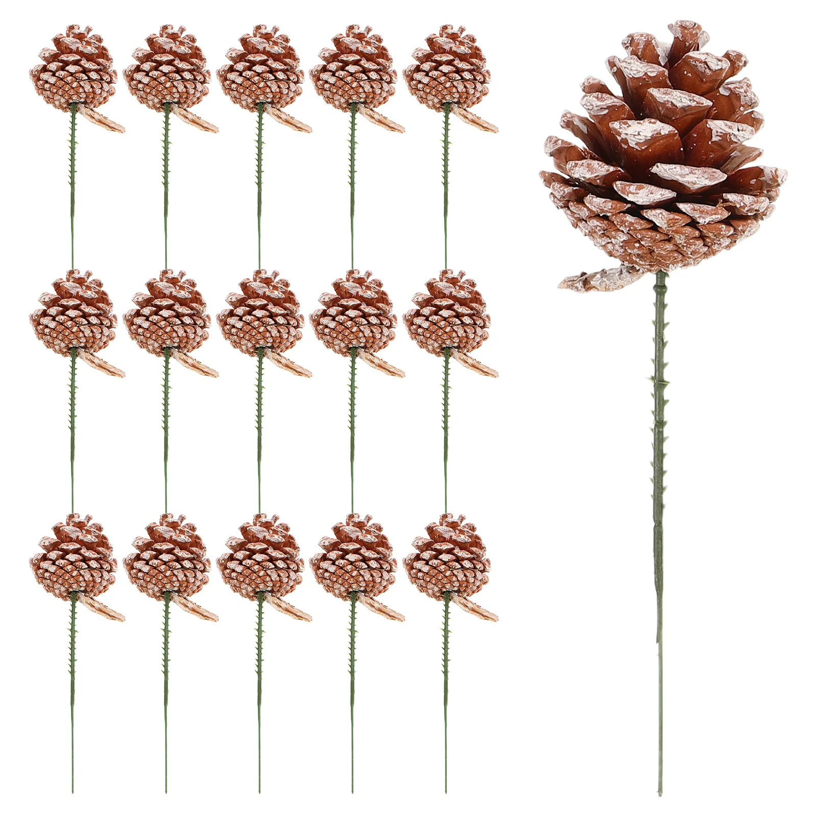 

20Pcs Rustic Pine Cone Ornaments Holiday Christmas Tree Decor Picks for Winter Garland Mantel Xmas Craft Displays