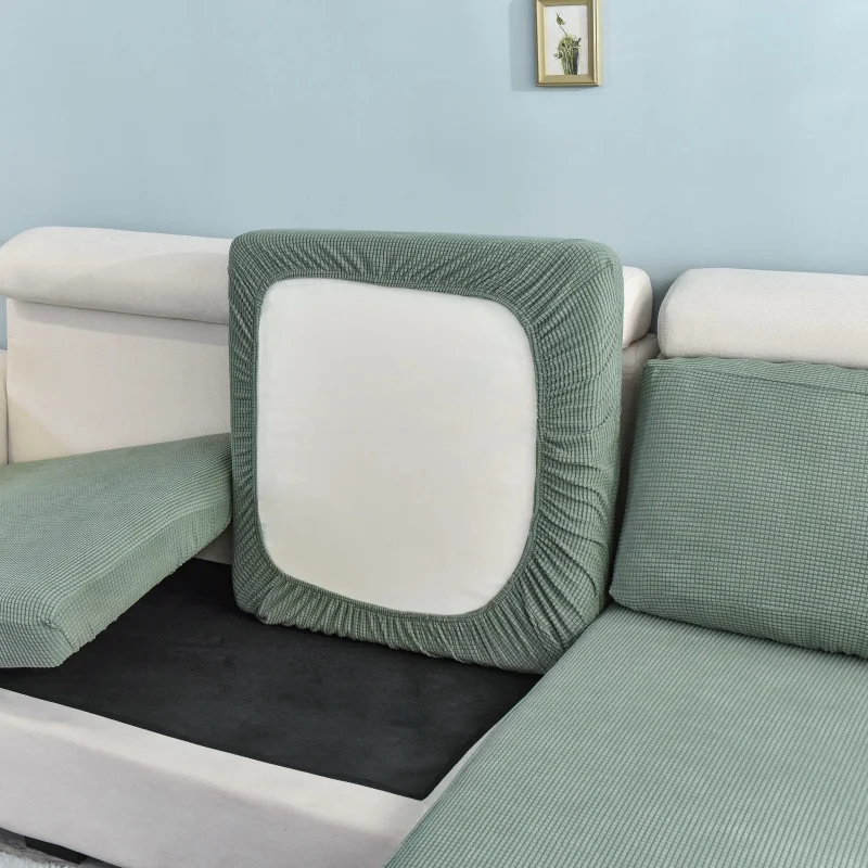 Verdickter, elastischer Sofabezug für das Wohnzimmer, einfarbiger Möbelschutz, Sofakissenbezug, abnehmbarer Sofabezug. – Detail 28