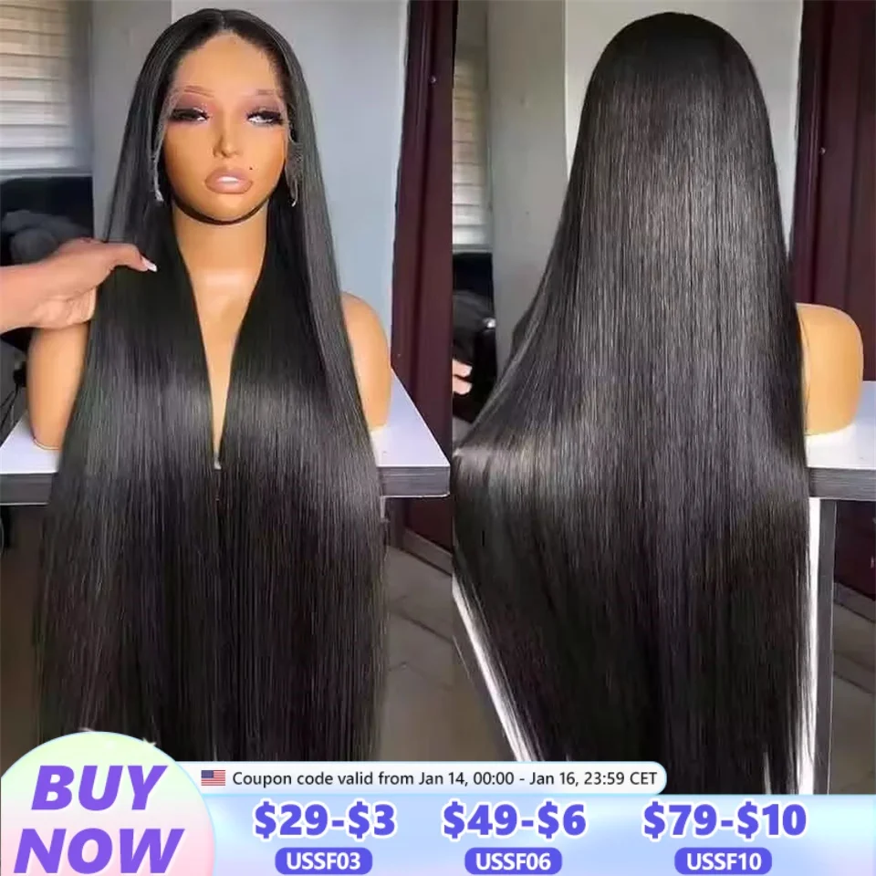 34 38 Inch Straight 13x4 13X6 HD Lace Frontal Human Hair Wigs For Women Brazilian 360 Full HD Lace Frontal Wig 4x4 Closure Wig