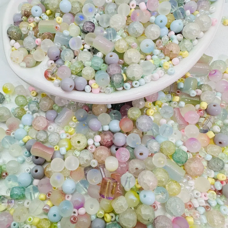 90g 3-12mm Mixed Size Cnady Color Glass Beads Loose for DIY Jewelry Making Bracelet Necklace Accessories image 3