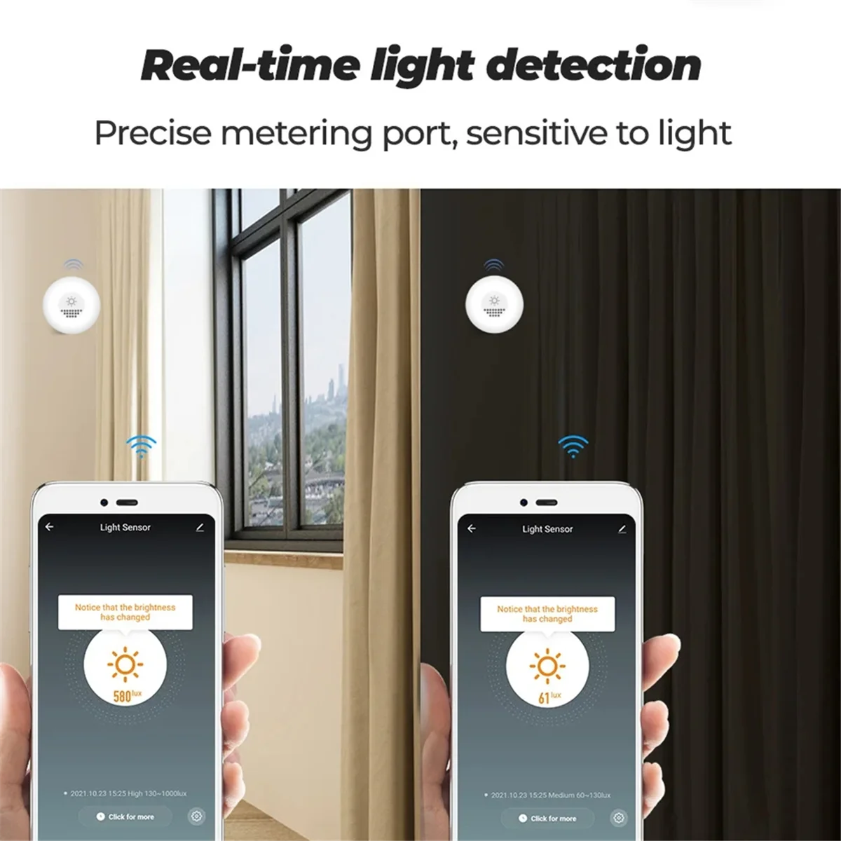 Sensor de luz Tuya ZigBee, Detector de brillo, Sensor de iluminación, automatización del hogar inteligente para control remoto de vida inteligente