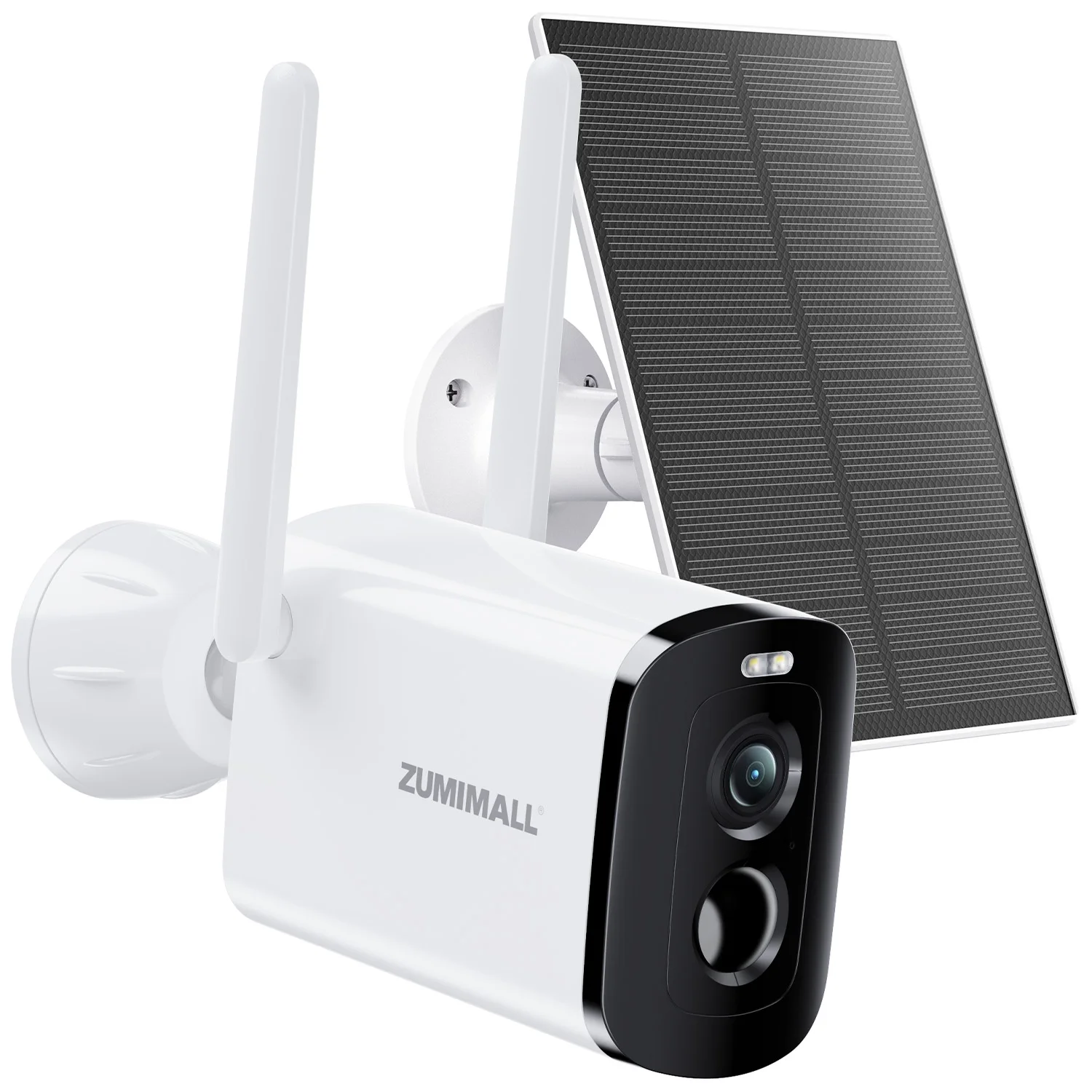 ZUMIMALL  2K Solar/battery Camera for Home Security, 3MP Color Night Vision, Wireless Outdoor,2.4GHz WiFi, 2-Way Talk,