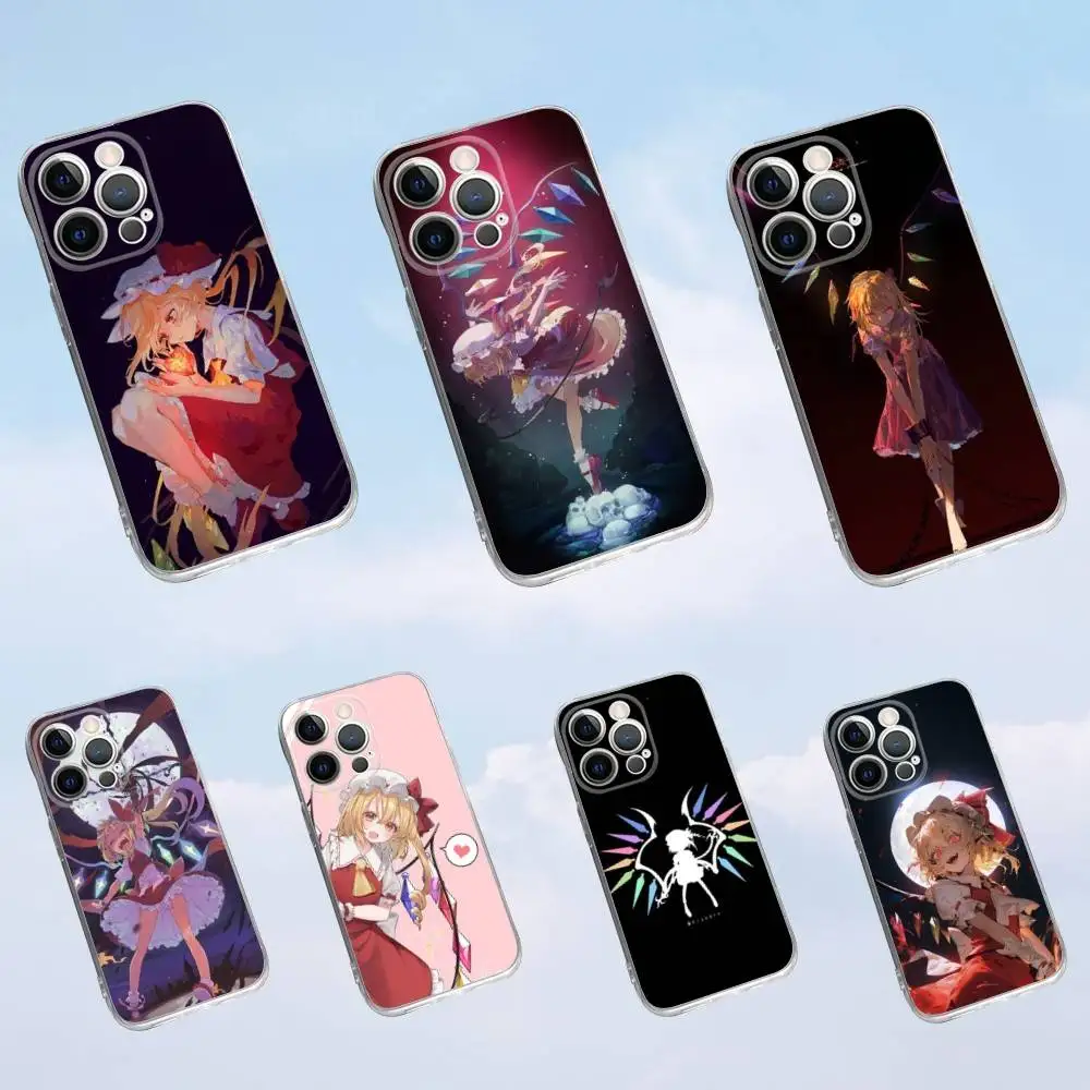 

TouHou P-Project Flandre Phone Case For iPhone 16,15,14,13,12,11 Pro,Max,Plus,X,XS,XR,SE,Mini Transparent Silicone Soft