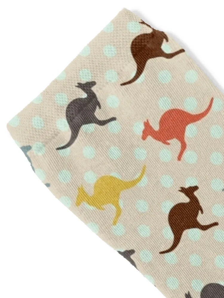 Multicolor Kangaroo Silhouette Socks