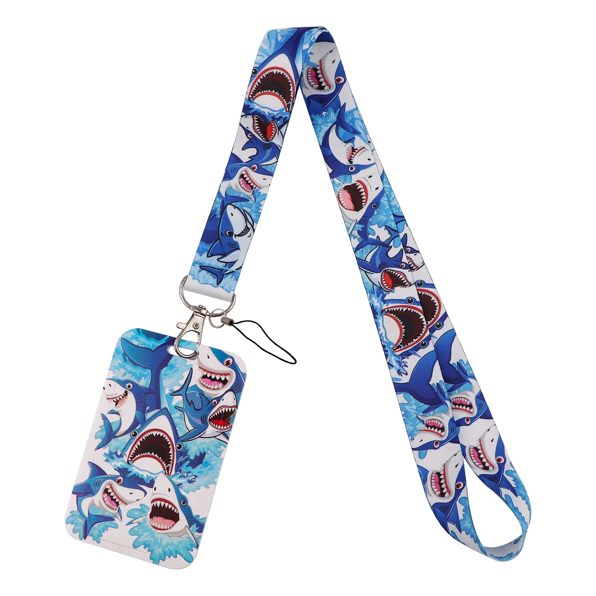 Shark Credential Holder Marine Animal Lanyards for Keys Neck Strap ID Card Gym Phone Straps USB Badge Holder DIY Hang Rope