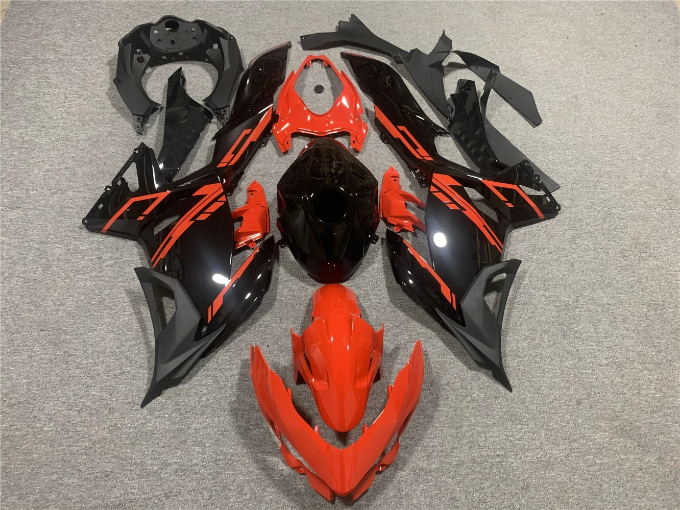 Motorcycle Fairing Kit fits Ninja 400 2018 2019 2020 2021 2022 2023 EX400 18 19 2021 22 23 Year fairing Red Black motorcycle