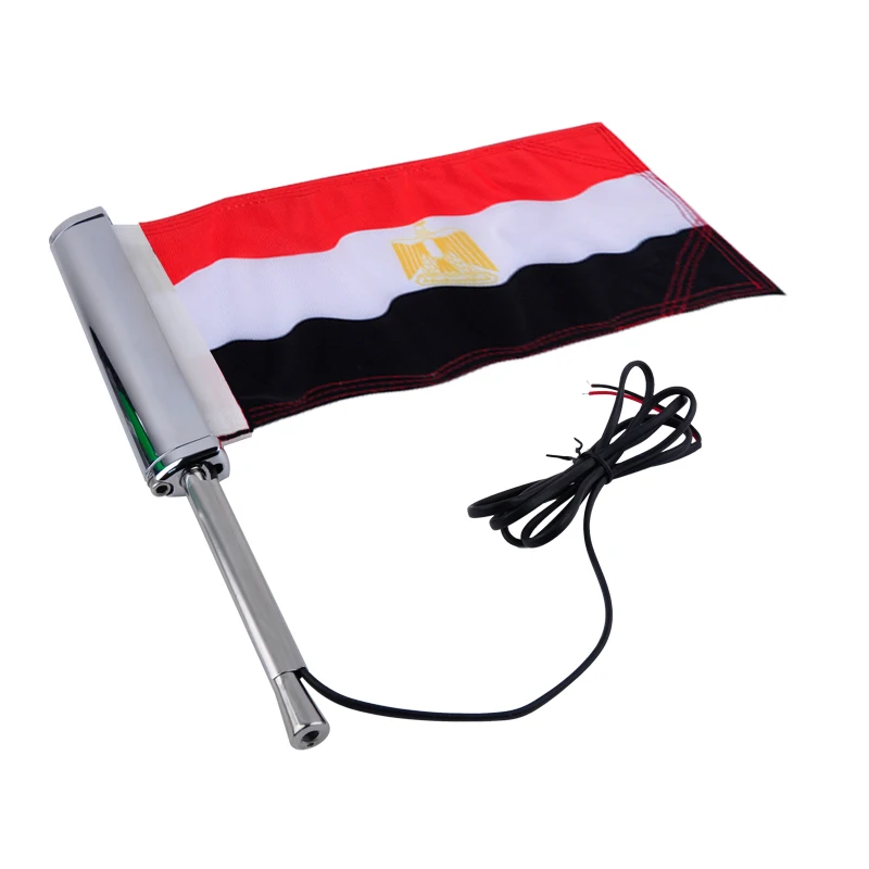 For Honda gold wing GL1800 Egypt National flag decoration F6B passenger luggage LED flag group flagpole group-PANICAL