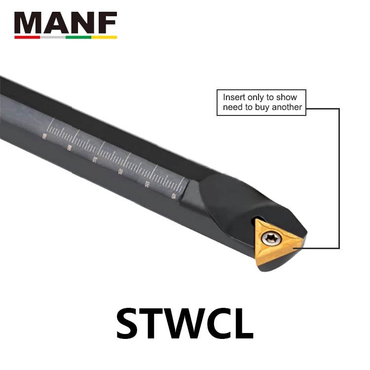 Manf torno cnc ferramentas 12mm S12M-STWCR11 barra de perfuração toolholders torneamento interno cortadores de torno de metal para tcmt inserções