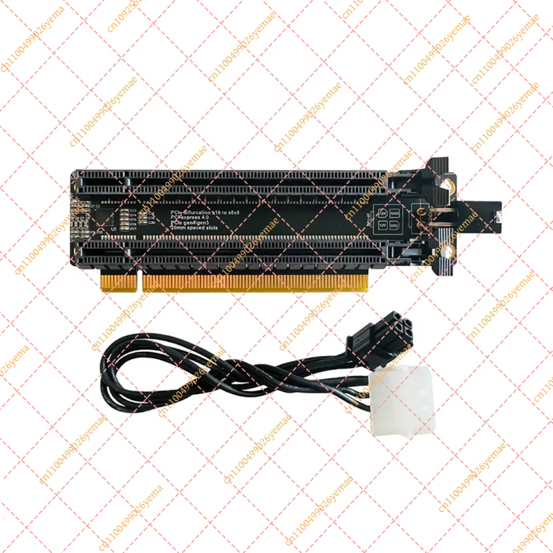 High Performance PCIe 4.0 x16 to x8x8 Split Card with 20mm Spaced Slots