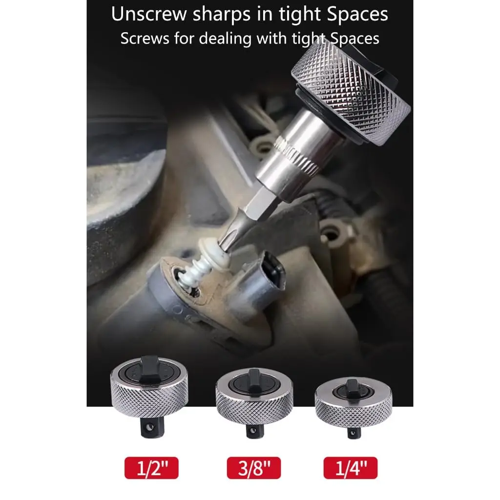 Chave de catraca reversível com roda de polegar Chave de catraca de palma 1/4” 3/8” 1/2” Drive
