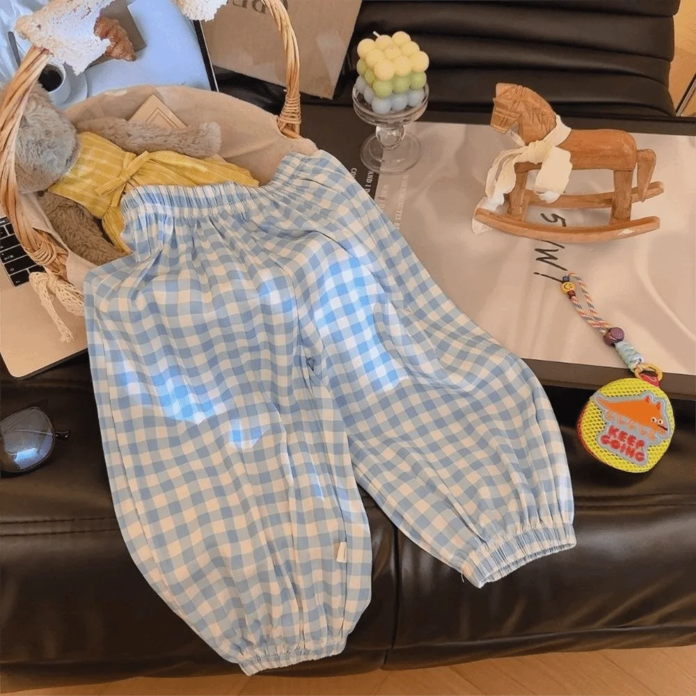 

Fashion Floral Print Children's Harlan Pants Ankle Length Mosquito Proof Summer Trousers Casual Pants Children's Wear