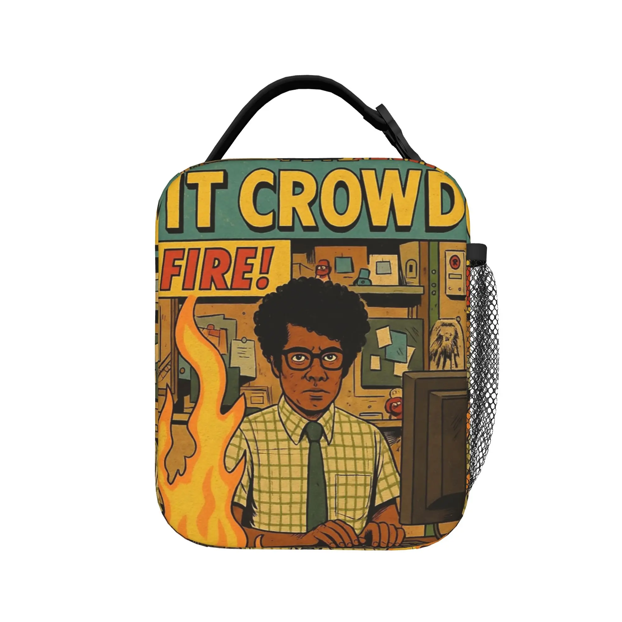 The IT Crowd Fire! Thermal Insulated Lunch Bag for Work  Portable Bento Box Thermal Cooler Lunch Boxes
