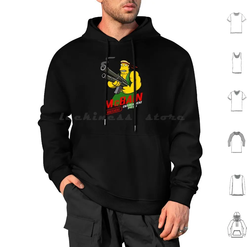 Mcbain Simpons Fanart Illustration Hoodies Long Sleeve Mcbain Springfield Rainier Comedy Arnie Cartoon The Mendoza