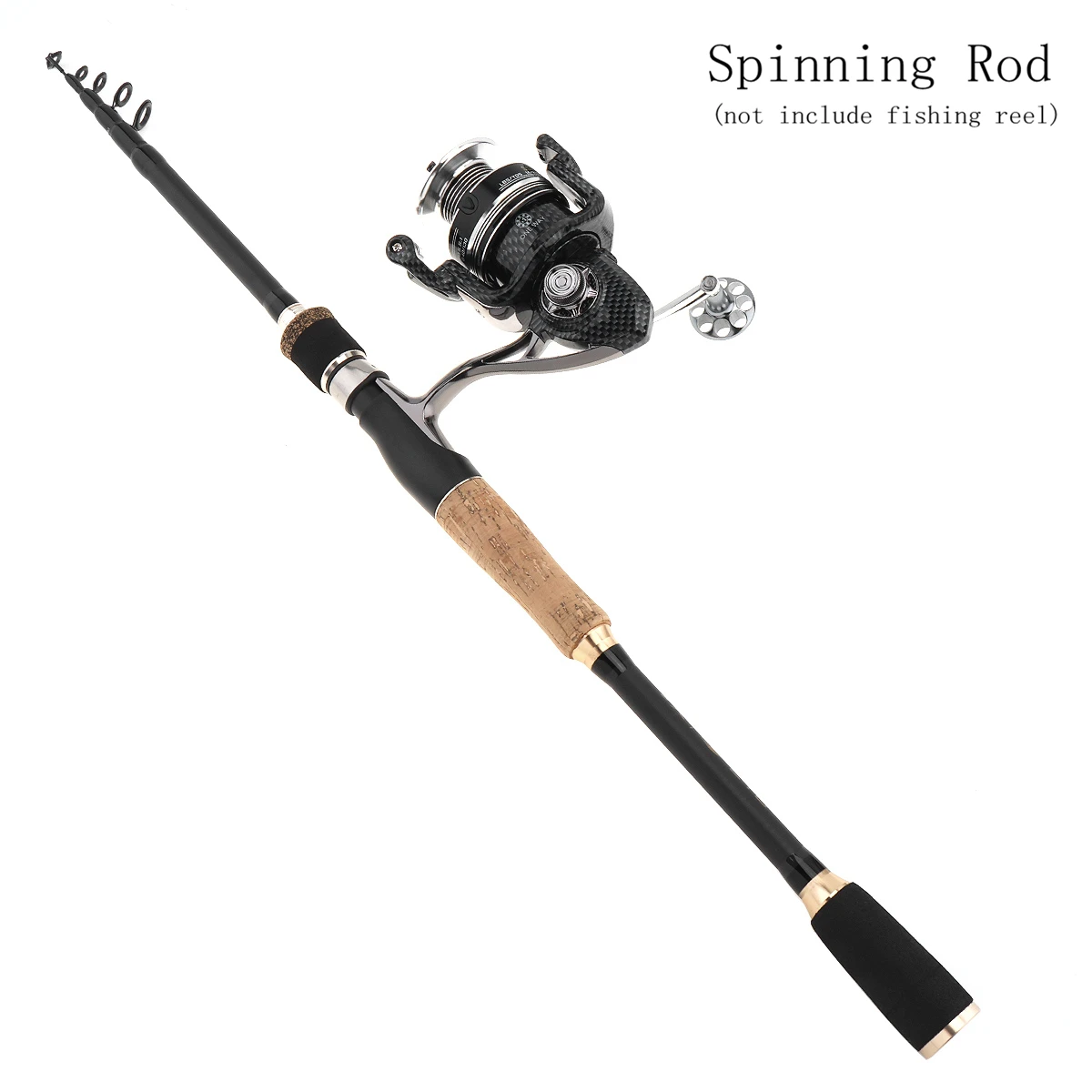 2.7m Simulation Wood Grain 7 Section Carbon Fiber Lure Fishing Rod Ultra Light Spinning Casting Fishing Pole