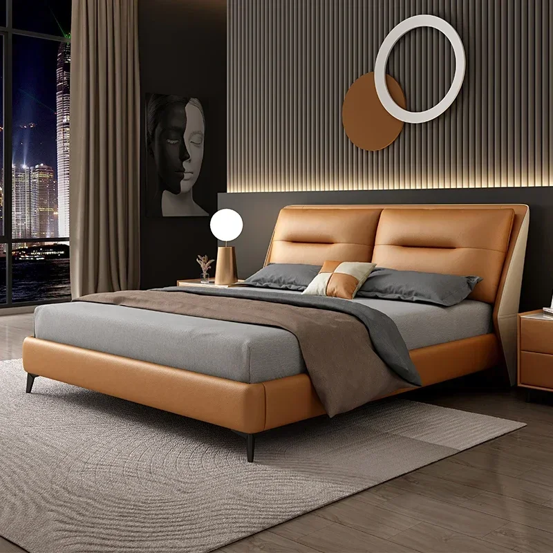 

Full Marriage Bedrooms Double Bed King Size Bed Frames With Head Board King Size Bed Headboards Furniture For Home 180x200cm