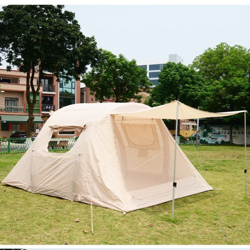 

Outdoor tunnel tent canopy 5-8 people self-driving camping camping thickened waterproof sunscreen pipe inflatable tent