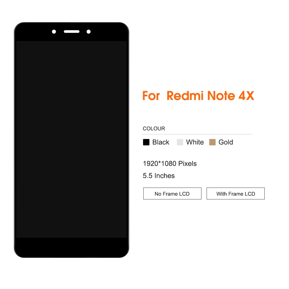 Snapdragon 625 AAA Quality Display For XIAOMI Redmi Note 4X LCD Touch Screen With Frame For Redmi Note 4X Global LCD Display