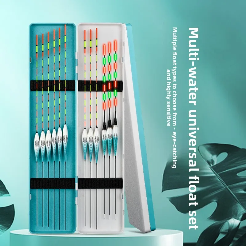 

Набор поплавков для рыбалки, аксессуары для рыболовного снаряжения, полный комплект светящихся поплавков двойного назначения в день и ночь