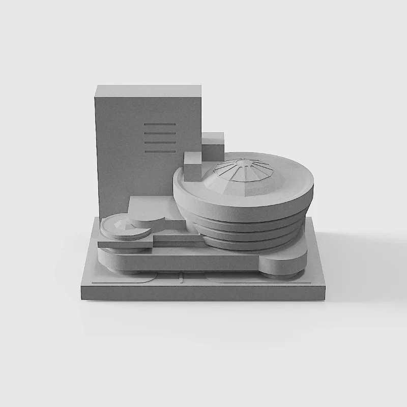 رايت | متحف جوجينهايم | نموذج بناء الأسمنت، ديكور منزلي بسيط وحديث لسطح المكتب وزخرفة نموذج منزل خرساني #2