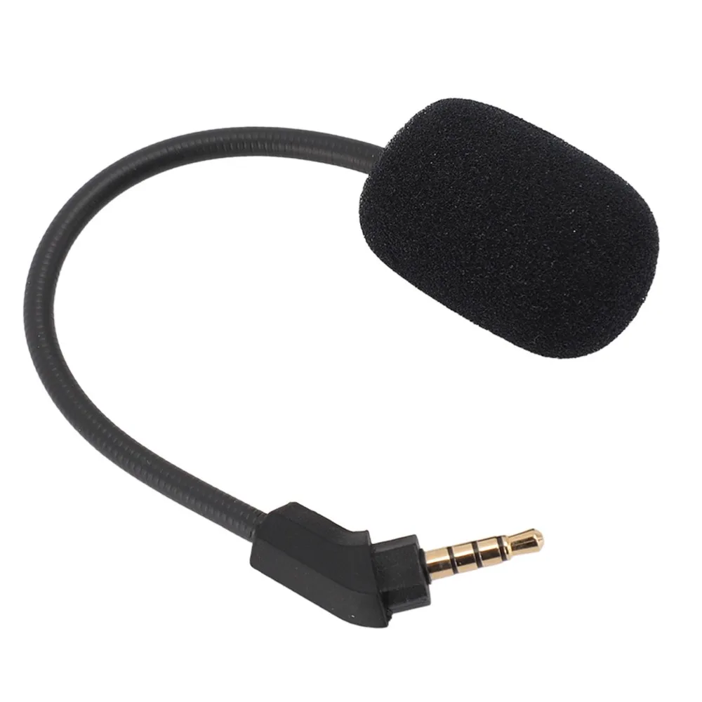 3.5mm Plug Mic Replacement Detachable Bendable Arm Noise Cancelling Mic 360° Rotatable for Hyper X for Cloud for Revolver