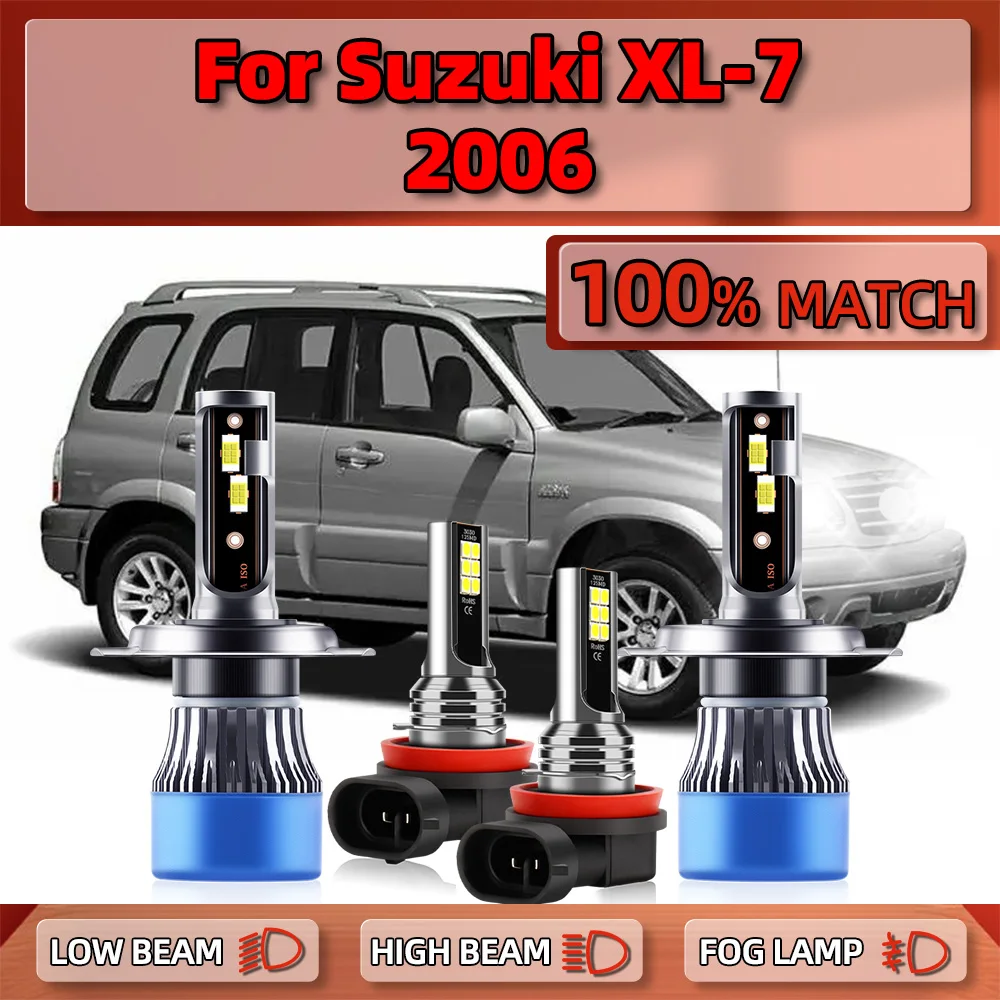 Canbus LED Car Headlight Bulbs 240W 40000LM Turbo Auto Headlamps 6000K Cold White Fog Lights 12V 24V For Suzuki XL-7 2006