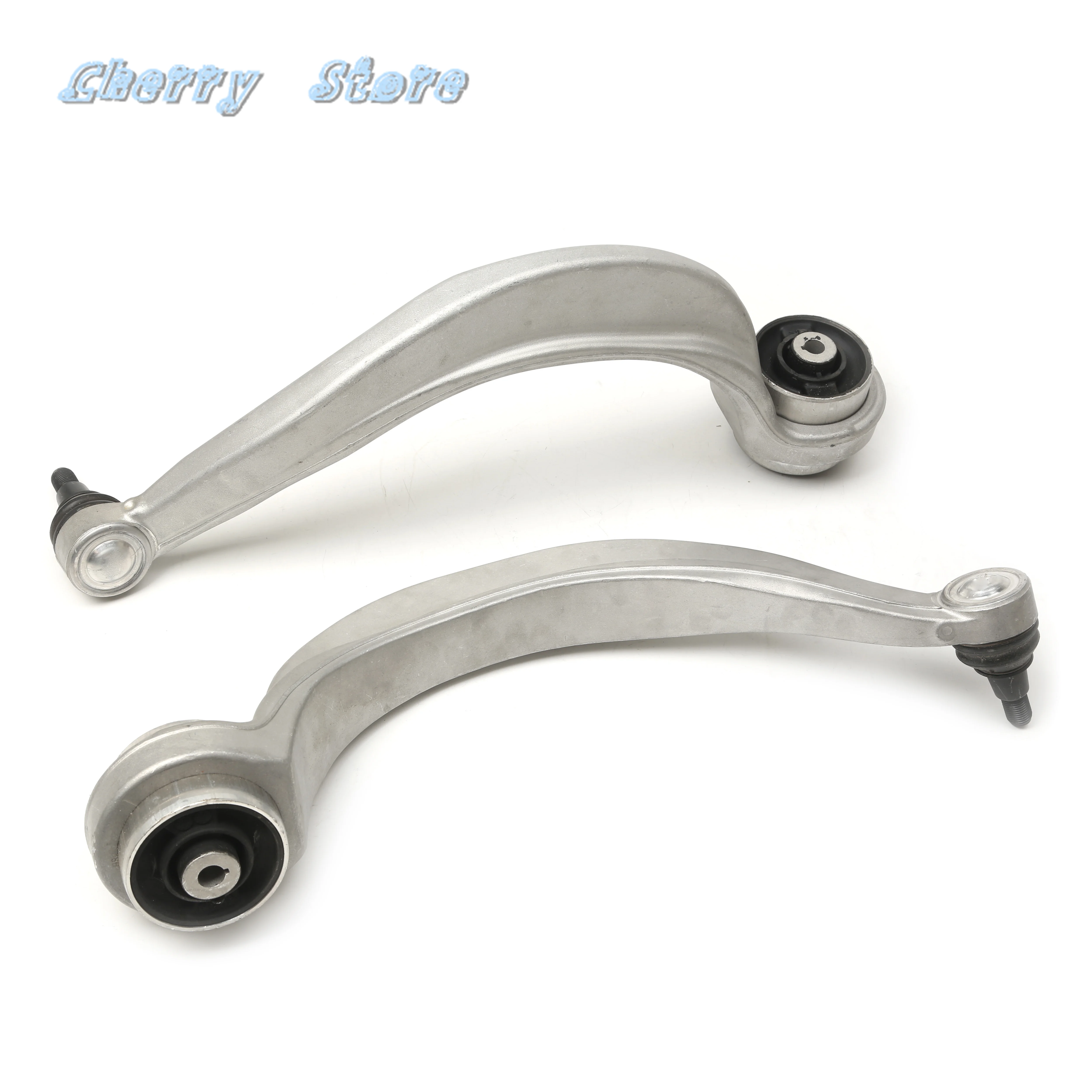 

2Pcs Front Lower Left and Right Curved Control Arm Set For Audi A8 S8 Quattro 2010-2017 4H0407693F 4H0407694F