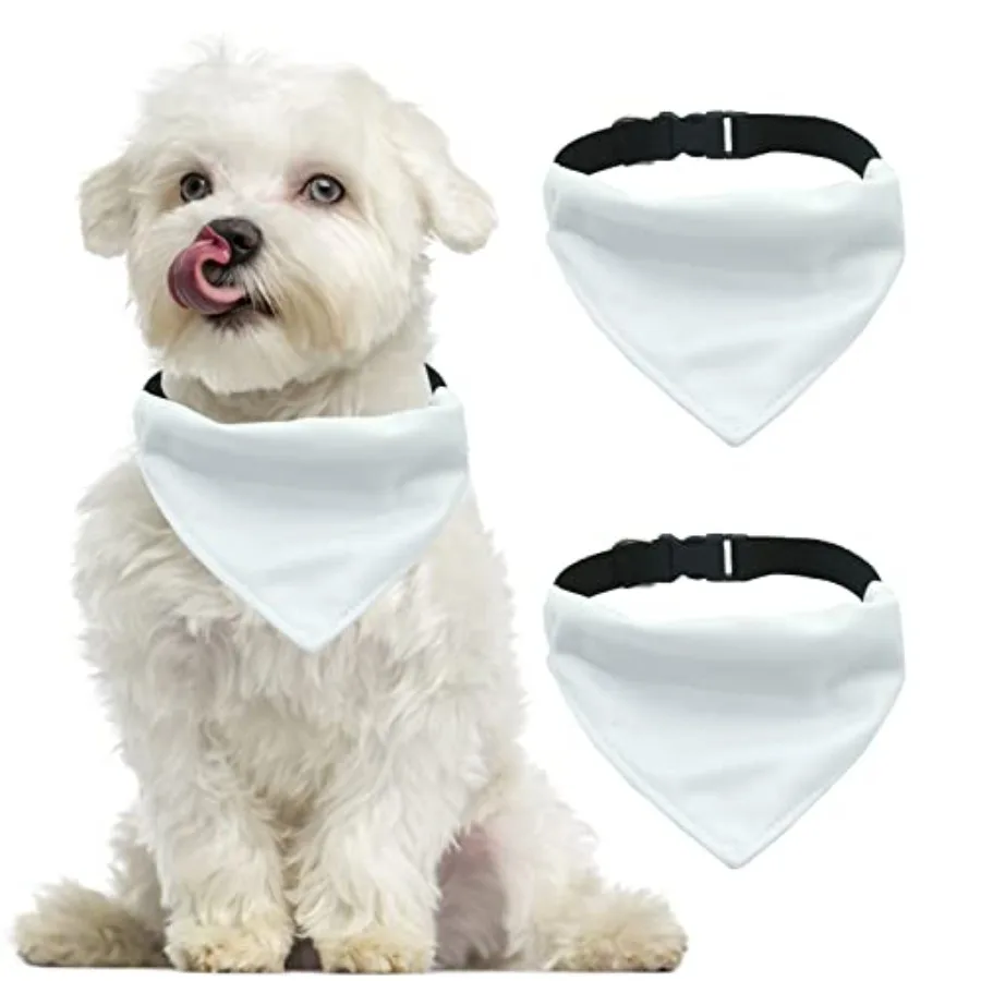 Dog Bandana with Adjutabe Bucke, 2 PC Pet Dog ubiation Doube-ided Bank Dog Bandana with D-Ring Adjutabe Quick Reeae Bucke Dog B