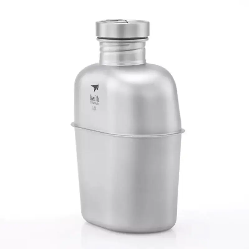 Imagem -04 - Keith Titanium Titanium Militar Water Bottle Grupo Carrying Pouch Canteen Mess Kit Outdoor Camping Caminhadas Novo Ti3060